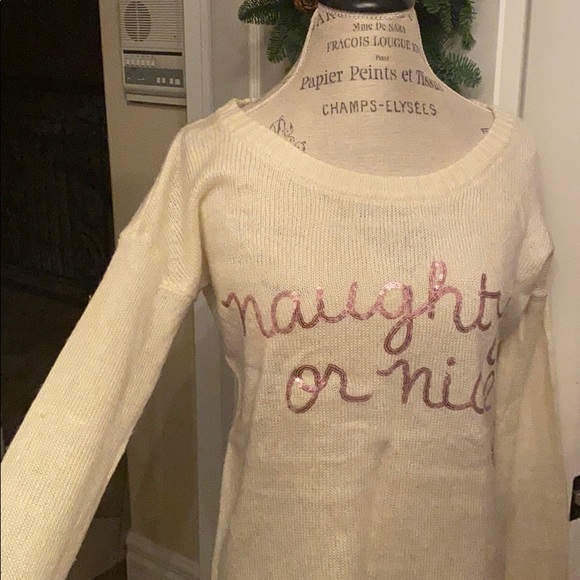 “Naughty or Nice” Christmas Sweater - Picture 2 of 3